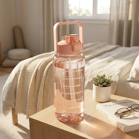 2L Motivational Water Bottle with Time Marker